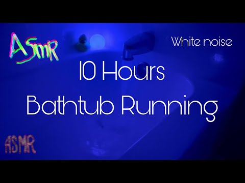 10 Hours Bathtub Running- White Noise ASMR - Soothing Sounds for Sleep - Light Up Blue Toys and Duck