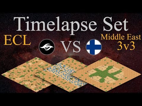 AoE II Timelapse // Secret vs Suomi Bo3 // ECL Middle East 3v3 Ro8