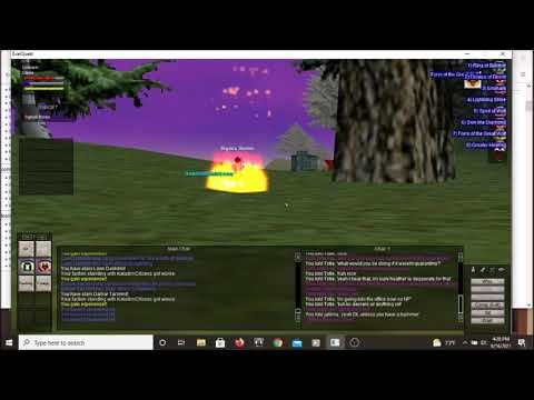 Classic Everquest - Druid Solo 40 to 47 - Quadding Dwarves + Luminescent Staff