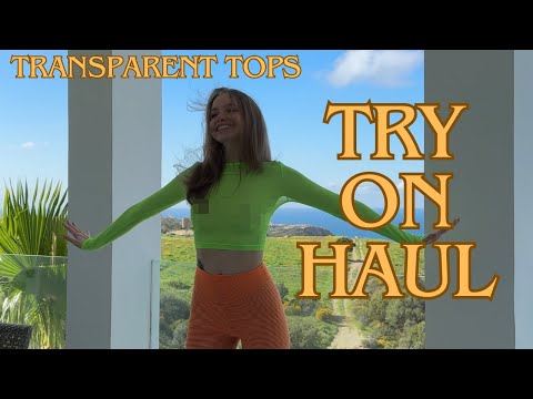 Try On Haul | Pink and green see-through tops | Baby Riley