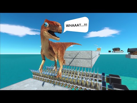 Who's Can Escape Spikes Trap + Cannonball - Animal Revolt Battle Simulator