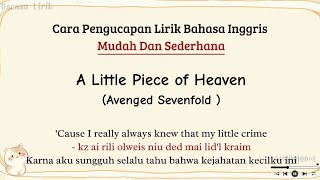 Download lagu A Little Piece Of Heaven - Avenged Sevenfold | Cara baca lirik lagu bhs inggris mudah (easy lyrics) mp3 Download lagu A Little Piece Of Heaven - Avenged Sevenfold | Cara baca lirik lagu bhs inggris mudah (easy lyrics) mp3