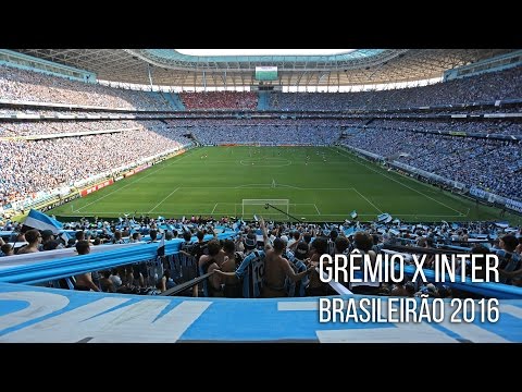 "Grêmio x Inter - Grenal 411 - Brasileirão 2016 - Grêmio Grêmio / Dale Grêmio" Barra: Geral do Grêmio • Club: Grêmio