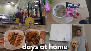 days at home: productive work days, high protein meals, new workouts