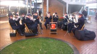 20121215 Sherburn Hill Salvation Army Band play Away in a Manger