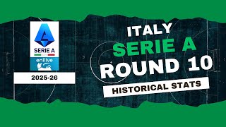 Italy | Serie A Stats Round 10 2025-26 | Historical Stats | OverGolStats