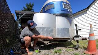 Sauna Trailer Step 8: Experimenting with Corroseal Rust Converter