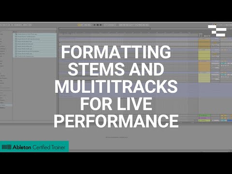 Formatting Stems and Mulititracks for Live Performance