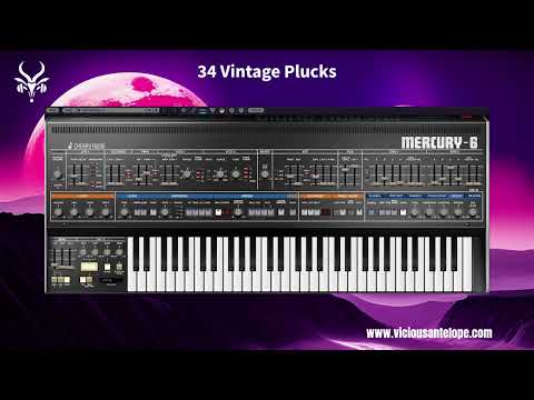 Cherry Audio Mercury-6 Presets by Vicious Antelope - Pluck6 - 34 Short Synth Patches
