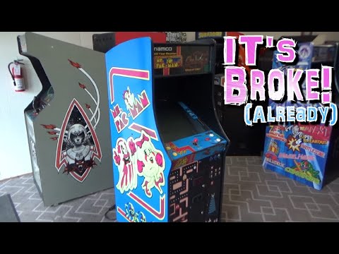 The Namco Ms. Pac Man / Galaga 20th Reunion Cabinet, Was Released 22 Years Ago! Needs Repair Already