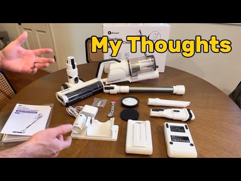 Cordless Vacuum Cleaner with 2 Batteries, 130 Mins/50KPa/600W Stick Vacuum Cleaners for Home with 3.3Ft Hose, Sofa Brush, TouchScreen AUTO-Mode, Wall Mount Charging, Scented, for Floor/Carpet/Pet Hair video review thumbnail