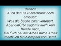 Reinhard Mey - Ich Bin Klempner Von Beruf Lyrics