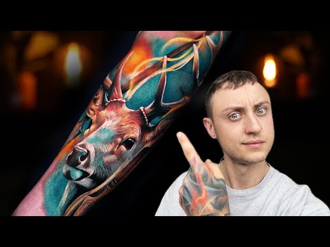Tattooing an Artemis Stag | 2 DAYS IN A ROW | Greek Goddess Sleeve (Part 1)