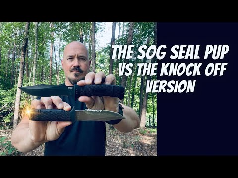The SOG Seal Pup VS the Knock Off Version on Amazon