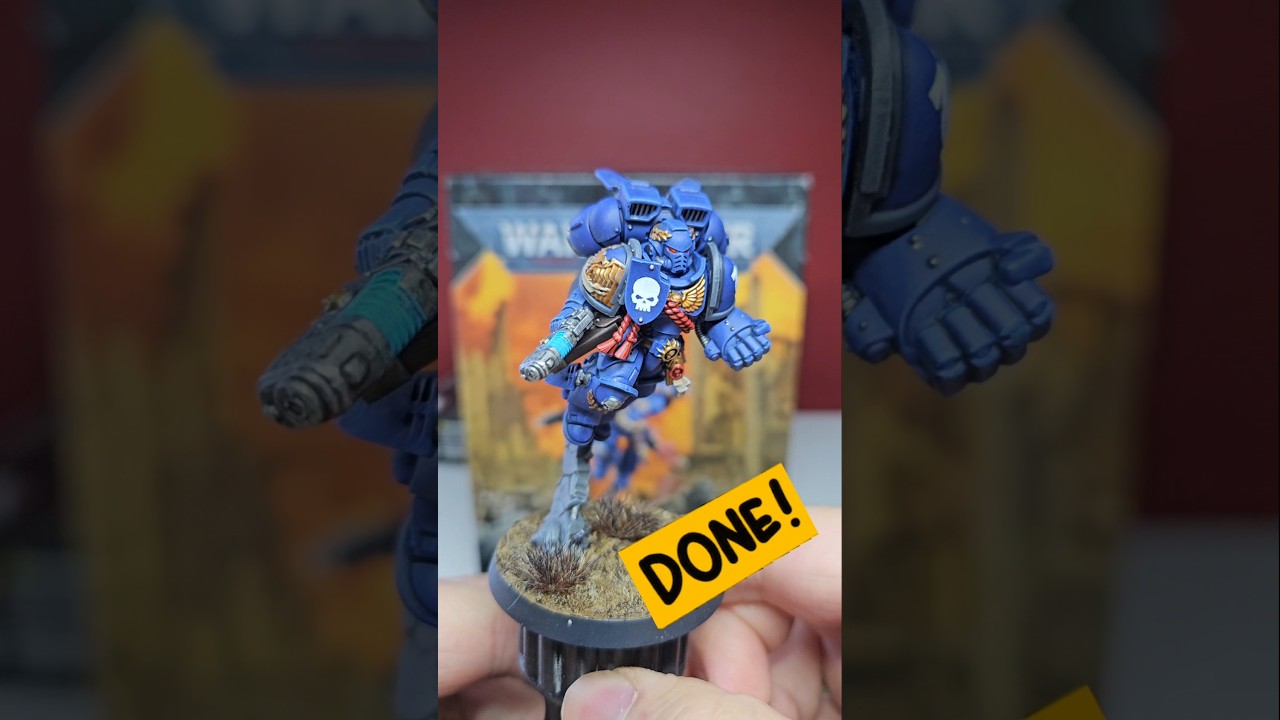 And the 8th Company Captain with Jump Pack is done! #warhammer #warhammer40k #ultramarines