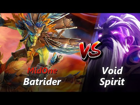 MidOne offlane Batrider vs Void Spirit/Pugna | First 10 minutes