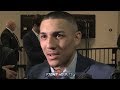 TEOFIMO LOPEZ CALLS FOR A WORLD TITLE IN HIS FULL POST FIGHT MEDIA SCRUM - CRAWFORD VS KHAN