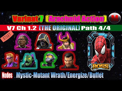 Variant 7 Ch 1.2 Path 4/4 (Mystic-Mutant Wrath/Energize/Buffet) - Marvel Contest of Champions