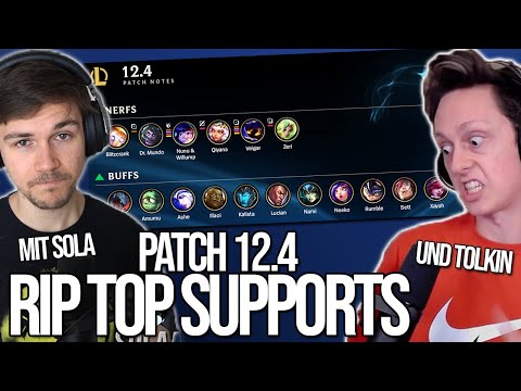 RIOT GREIFT DURCH - RIP Toplane Supporter! | 12.4 Patch Notes Rundown mit @TolkinLoL und @Solaaaa