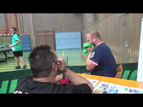 A  Greb gewinnt Auftaktmatch beim ersten Vierertisch Turnier Tischtennis Greuther Fuerth 20180714 3