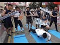 Hong Kong One Arm Pushup Challenge & Pretending To Be HK Police