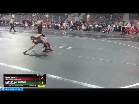 60 Lbs Quarterfinal - Sophia Gatewood, Team Indiana Vs Hais Thao, Team North Carolina 3bfe