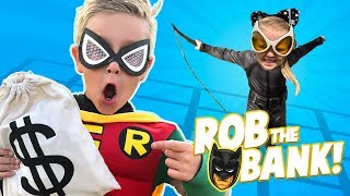 BATMAN ROB the BANK game for kids! | KIDCITY