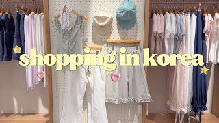 shopping in korea vlog 🇰🇷 colorful summer fashion haul 💛 new stores in Myeongong 🌤️