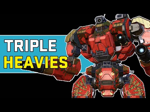 Triple Heavy PPC Action - Mechwarrior Online