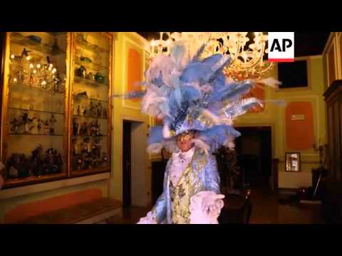 Fantasy masked revellers compete at the Venice Carnival
