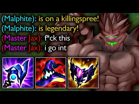 FULL AP MALPHITE DESTROYS MASTER TIER JAX... SO HE STARTED INTING