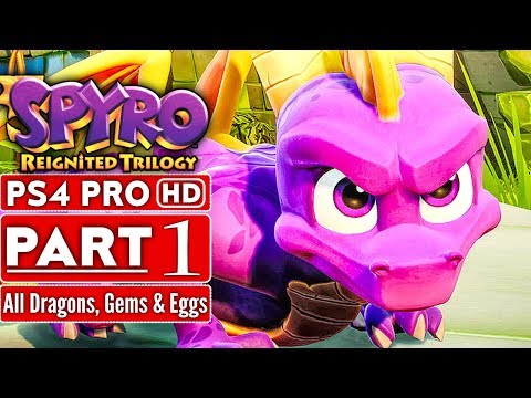 SPYRO REIGNITED TRILOGY Gameplay Walkthrough Part 1 (Spyro The Dragon 120% Completion) No Commentary