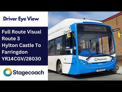 DEV: FULL ROUTE VISUAL | Stagecoach NE Bus Route 3 - Hylton Castle To Farringdon | YR14CGV/28030