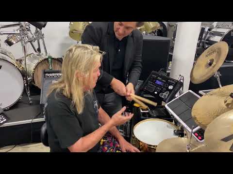 Nicko McBrain plays triggered acoustic drums w/ David Frangioni Drum Museum