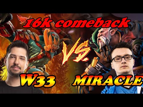Super intense comeback W33 Huskar vs Miracle Lone Druid best of EU | Giveaway | Dota 2 Pro Gameplay