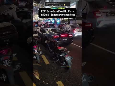 Lambo pakai no. plate BITCOIN ditahan polis