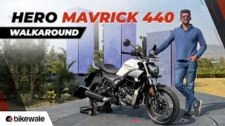 The Hero Mavrick 440 has been unveiled in India at the Hero World 2024. The motorcycle is based on the Harley-Davidson X440, but features different styling and is positioned as an urban roadster. The Mavrick 440 is available in three variants and five colour options. Here’s a detailed walkaround video of the Mavrick 440. Watch the video to learn more about the motorcycle, including its launch date, booking details, and delivery schedule.