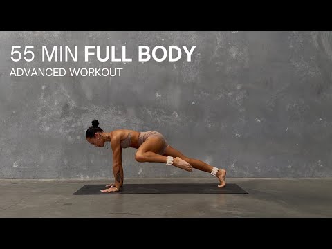 50 MIN FORTGESCHRITTENES GANZKÖRPER-PILATES X HIIT-WORKOUT MIT FUSSGEWICHTEN | Ganzkörper-Heimtra...