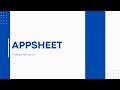 AppSheet asoslari