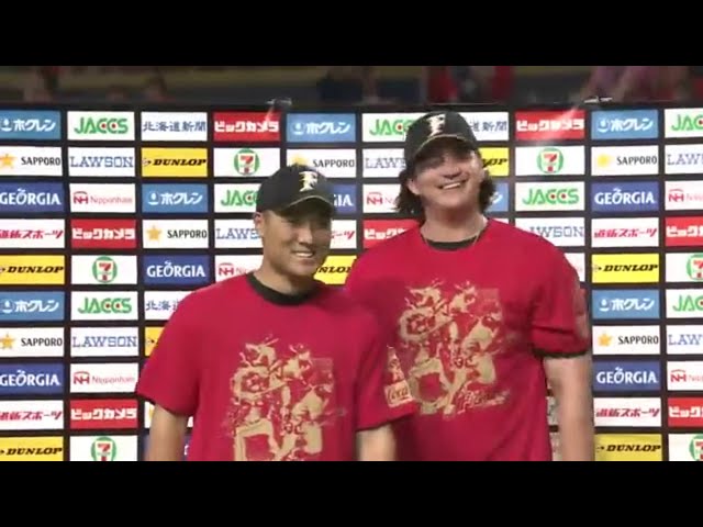 ファイターズ・メンドーサ投手・田中賢選手ヒーローインタビュー 2015/8/1 F-M