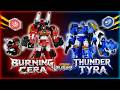 Review MINIFORCE DINOID Burning Cera Vs Thunder Tyra