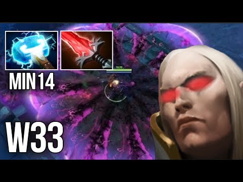 w33 Invoker - First Item Maelstorm + Crit Crazy Invoker Build - Dota 2