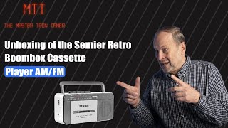 Video thumbnail for Unboxing Review of the Semier Retro Boombox Cassette Player With AM/FM Radio by The Master Tron Tamer