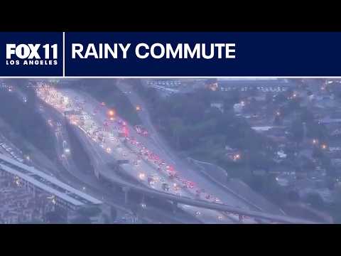Multiple crashes occur after rain moves through SoCal