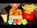 MCDONALD S CHICKEN NUGGETS ICE CREAM CONE DIPPED CHOCOLATE CRISPY FRENCH FRIES BIG BITES ASMR MUKBAN
