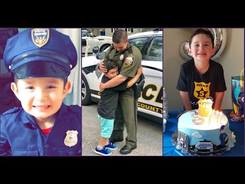 Virginia Officers Surprise Birthday Boy Who Loves Police