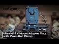 Ultra Mini V-Mount Adapter Plates w/ 15mm Rod Clamp