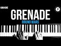 Bruno Mars - Grenade Karaoke SLOWER Acoustic Piano Instrumental Cover Lyrics