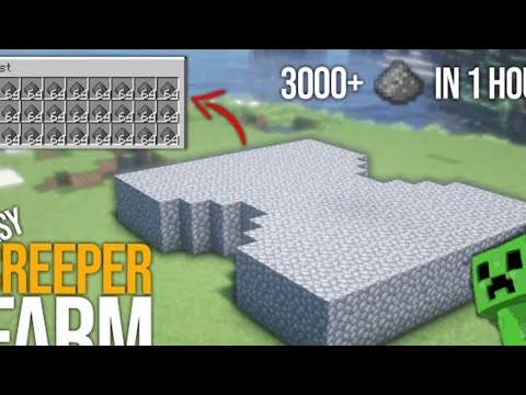 Minecraft Easy Creeper Farm   3000  Gunpowder Per Hour  1.16.5-1.20 #ironfarm #minecraft #tutorial