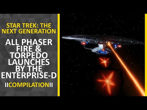 All Phaser Fire & Torpedo Launches By The Enterprise-D • Star Trek TNG • Compilation [UPDATED]